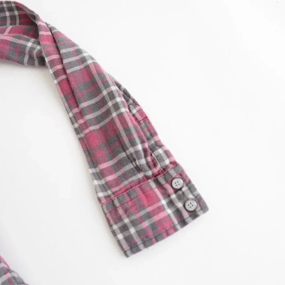 Harley-Davidson Burgundy Checker Snap Front Button Up Shirt Med - Picture 5 of 12